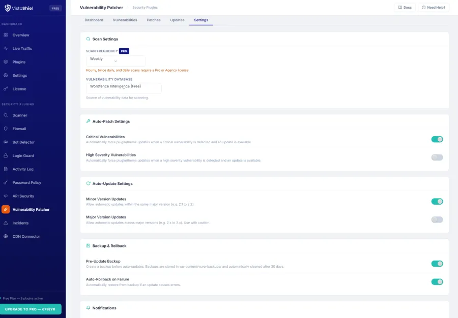 Settings — Patcher configuration and automation